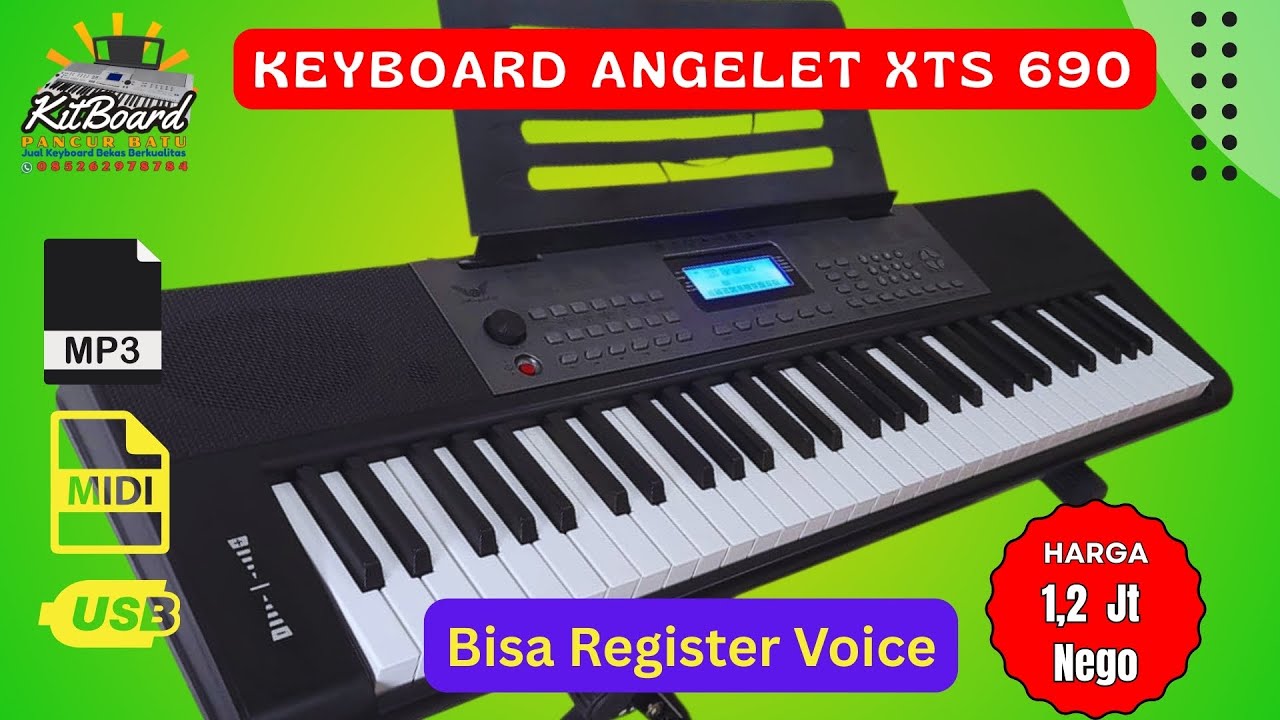 Keyboard Angelet XTS 690 | Bonus Flashdisk MP3 | Seken Rasa Baru | 1 Jutaan | WA 085262978784