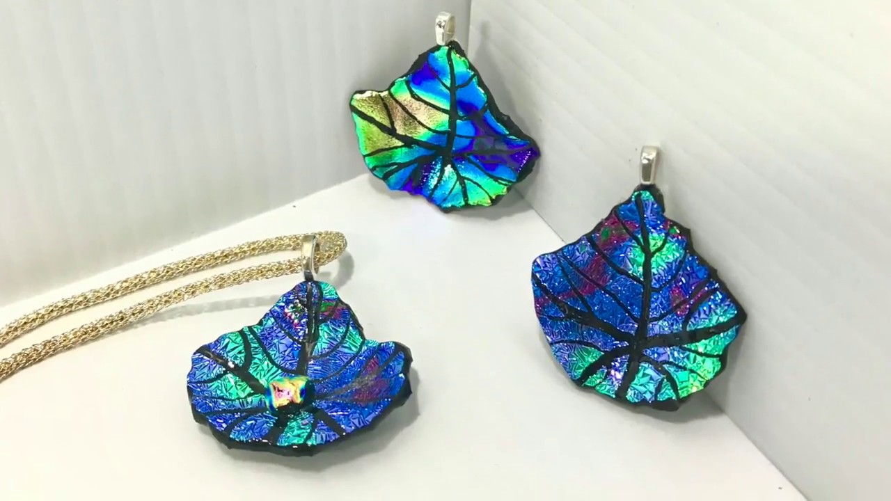 #56 Etched Dichroic Leaves