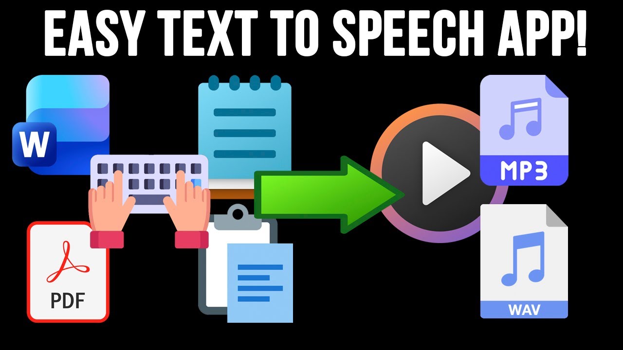 Convert Text to Audio Instantly (MP3 & WAV) - Type Your Own or Import Word, PDF and Text Files
