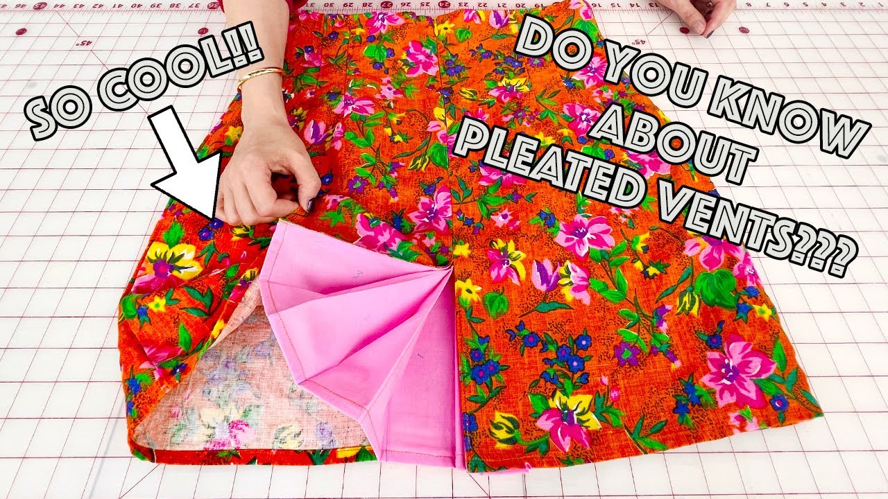 How To Add A Pleated Back (Skirt) Vent To Any Skirt!