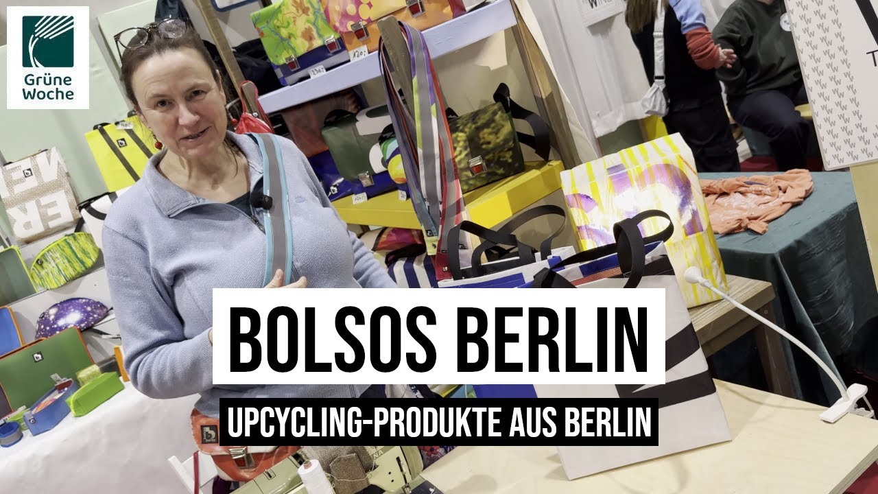 24.01.2025 bolsos Berlin Upcyling Taschen Re-Use Britta Eppinger Bernina Nähmaschine Grüne Woche