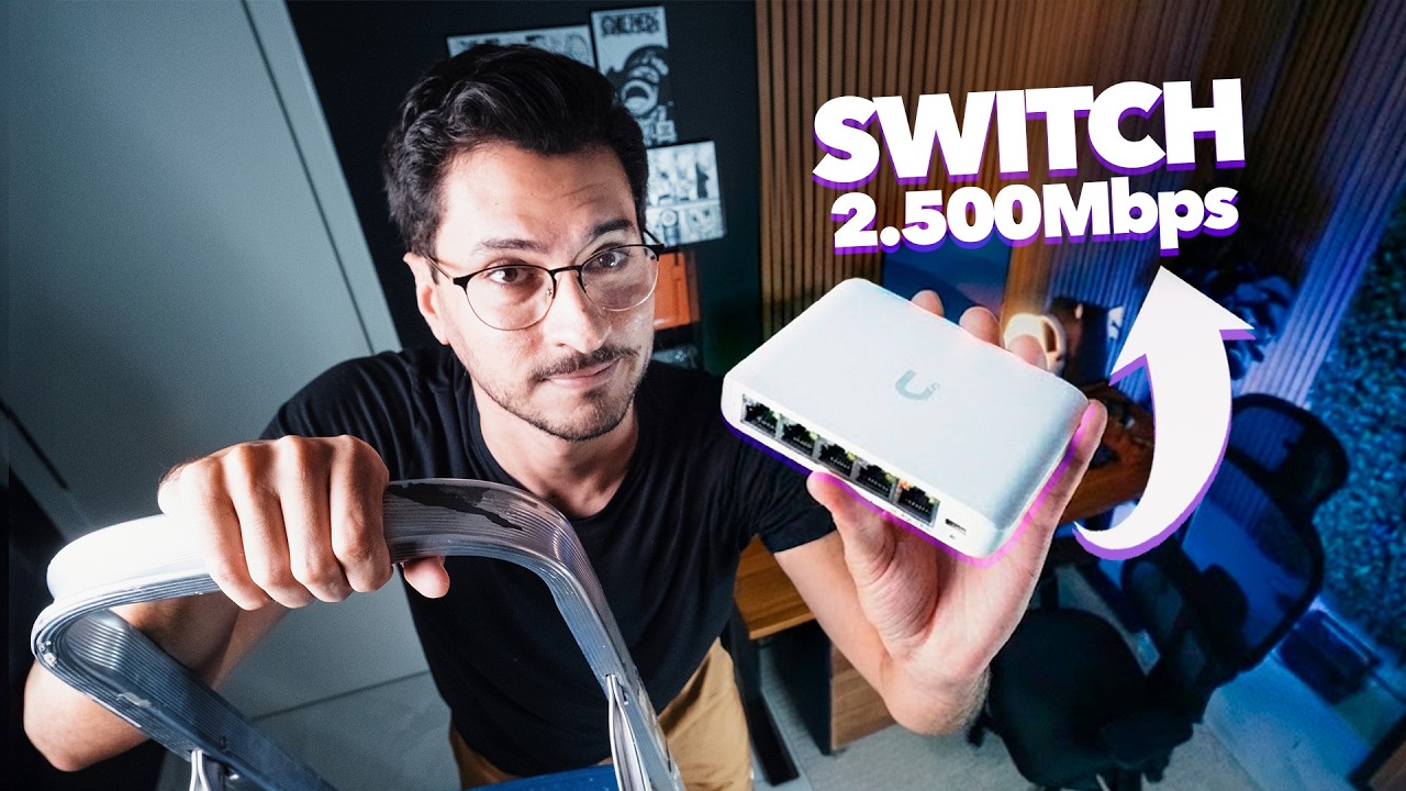 Esse SWITCH passa mais de 1 Giga! Montei uma REDE UBIQUITI com o Switch Flex Mini 2.5G!