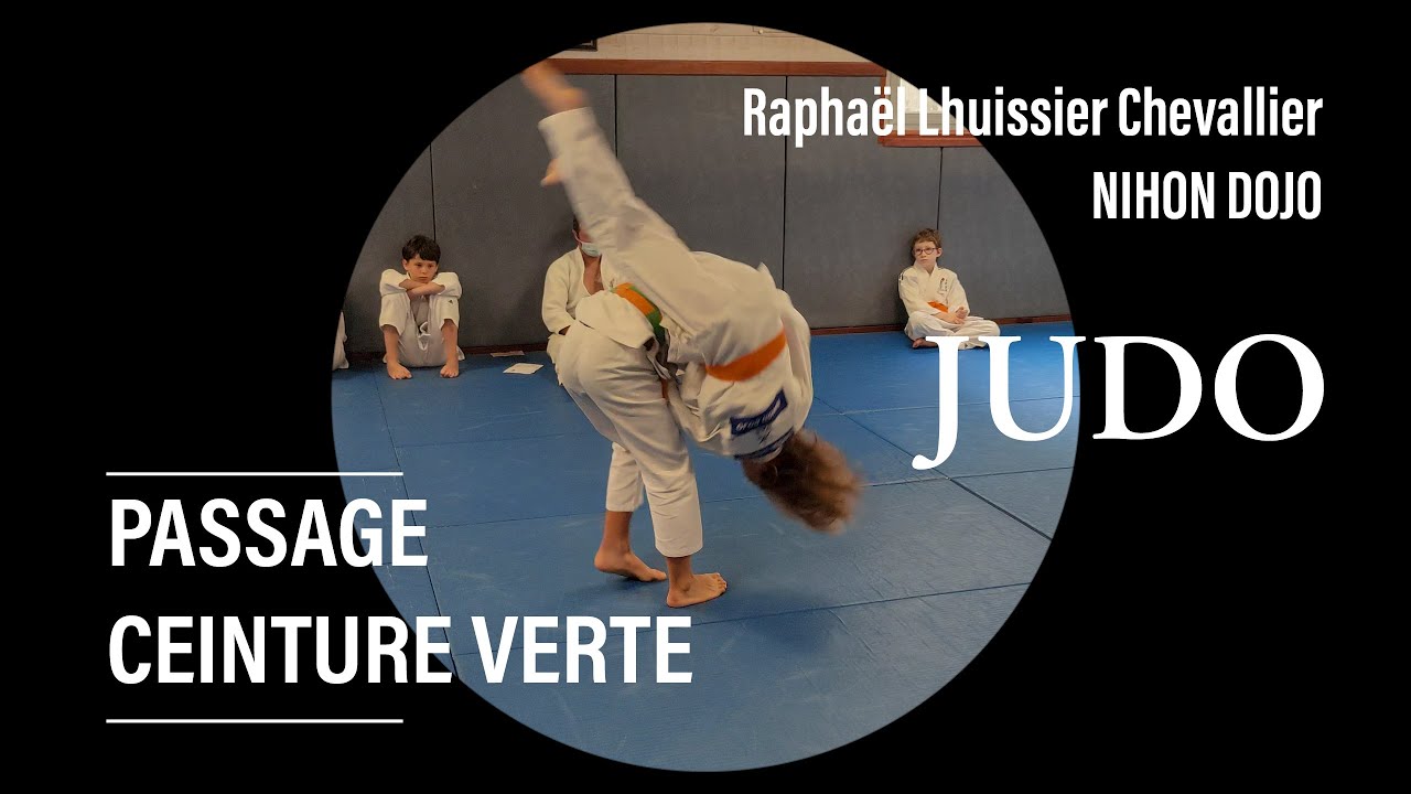 JUDO ceinture verte Nihon Dojo Raphaël Lhuissier Chevallier Judo 一本背負投 Kid fights