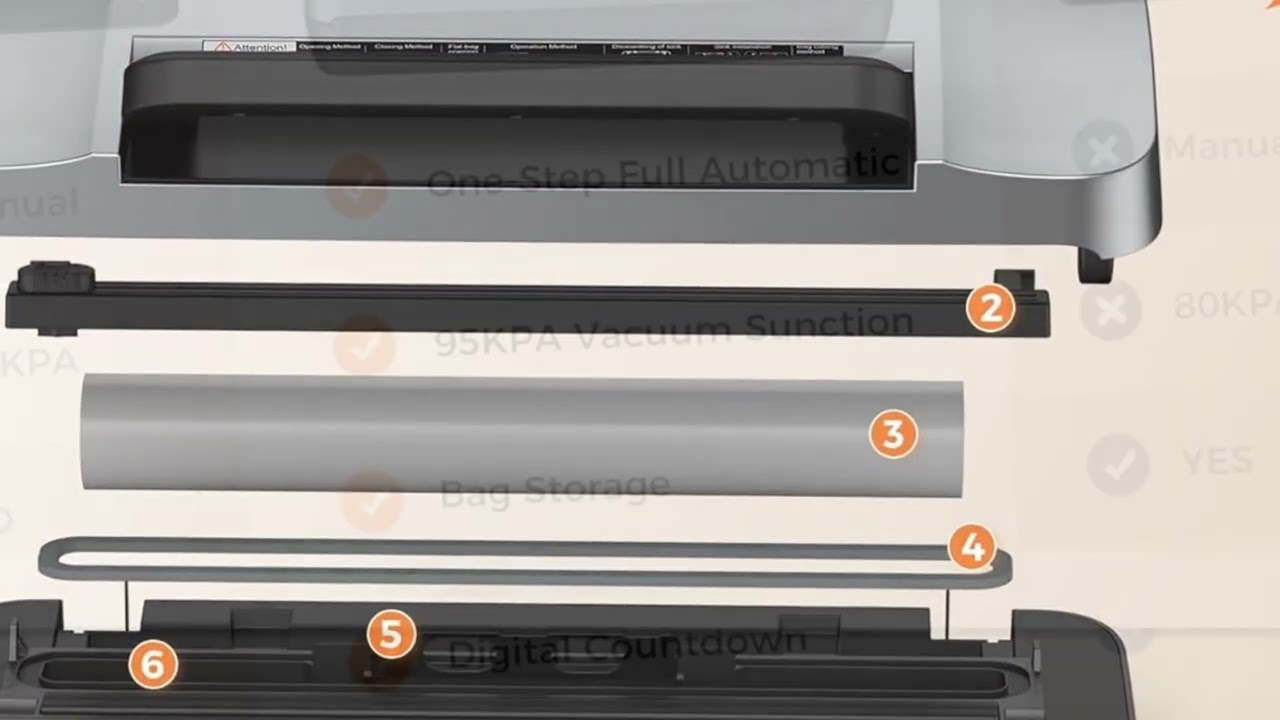 Ultimate Food Preservation! 95kpa Commercial Vacuum Sealer with Double Seal & Cutter ✂️