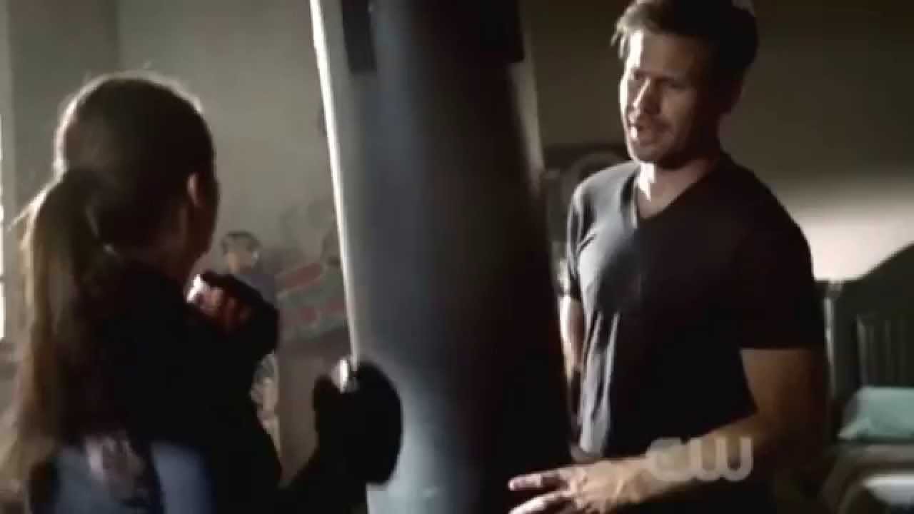 3x11 - damon taking a shower + elena and alaric training || tvd clips hd