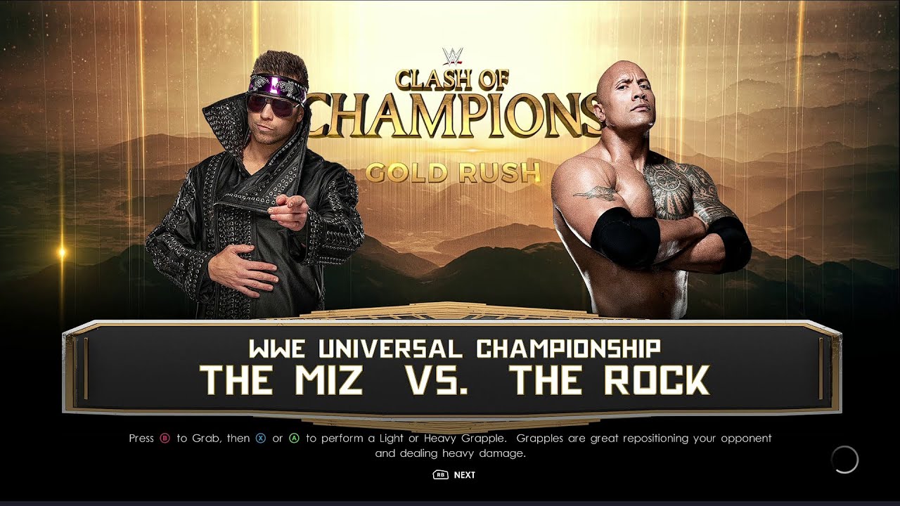 WWE 2K22 The Rock Vs The Miz
