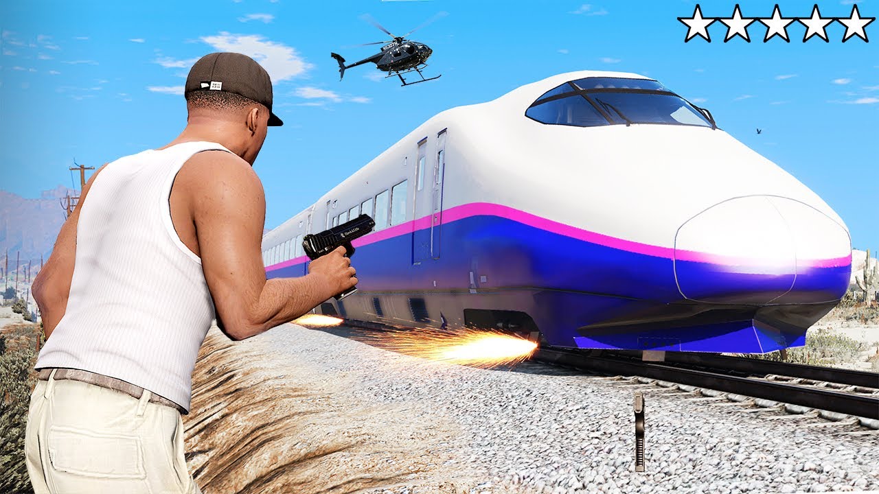 ФРАНКЛИН УГНАЛ СКОРОСТНОЙ ПОЕЗД в GTA 5!