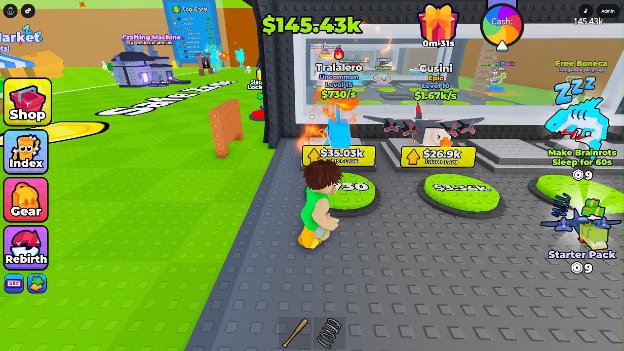 Roblox dont wake the brainrot crazy start 😆