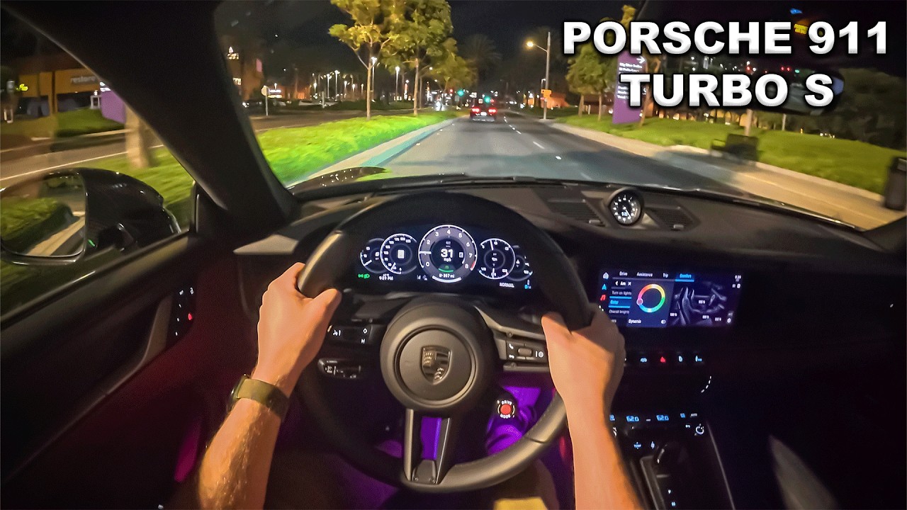2026 Porsche 911 Turbo S POV Night Drive (ASMR)