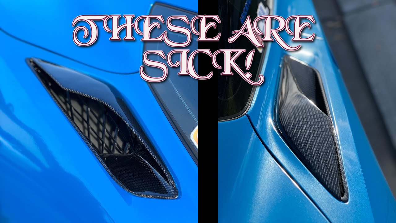 INSTALLED CARBON FIBER QUARTER PANEL VENTS FOR MY CORVETTE!