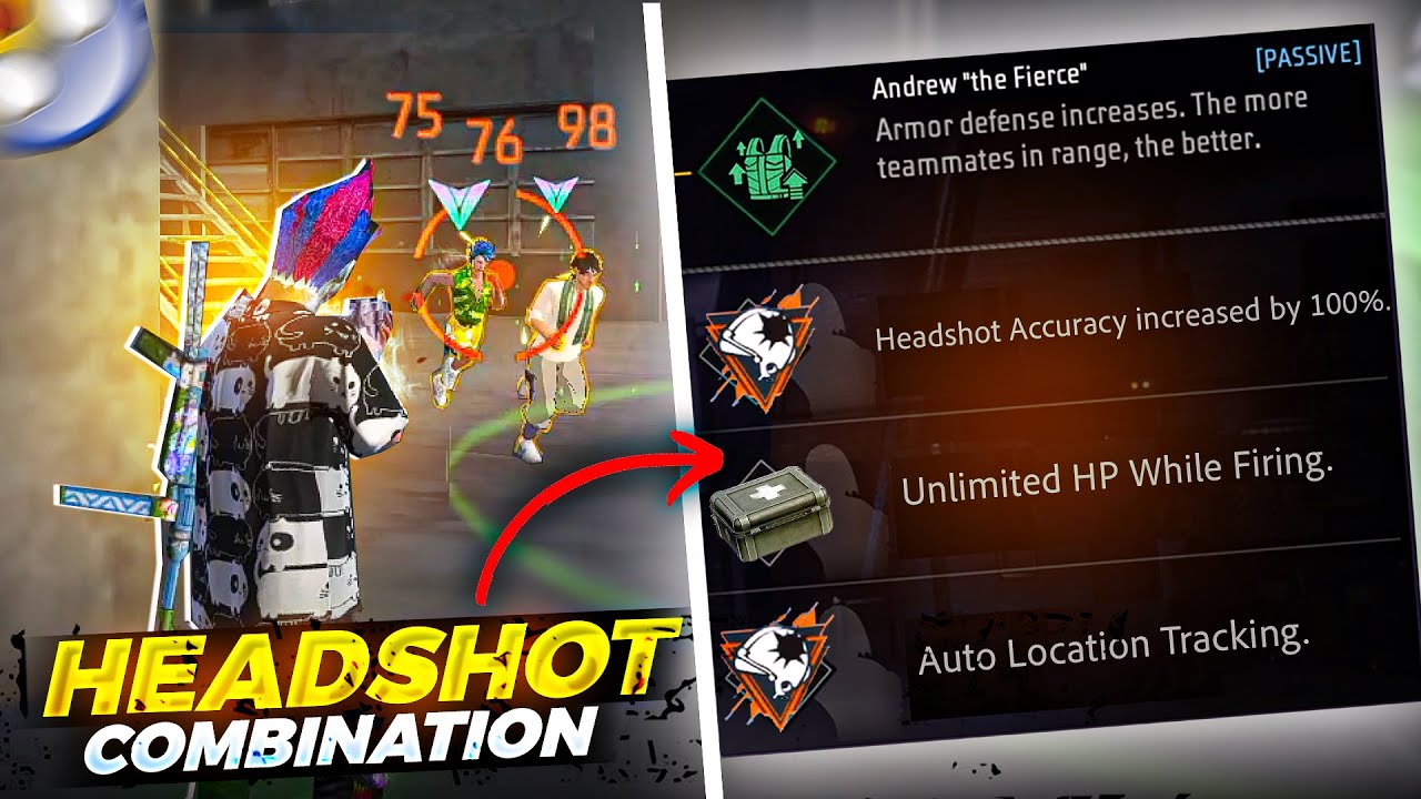[ HEADSHOT COMBO + INFINITE HP COMBO + ULTRA SPEED COMBO ] in Free Fire 🔥