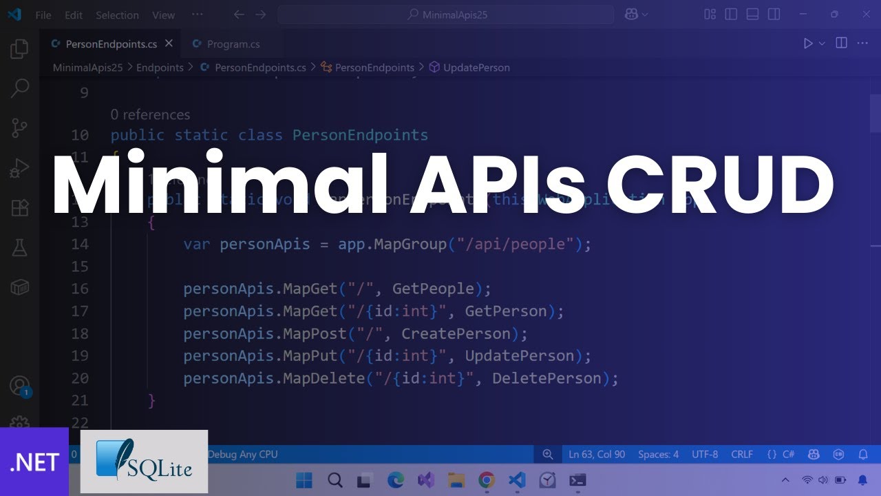 Minimal APIs CRUD with .NET 9, EF Core and SQLite
