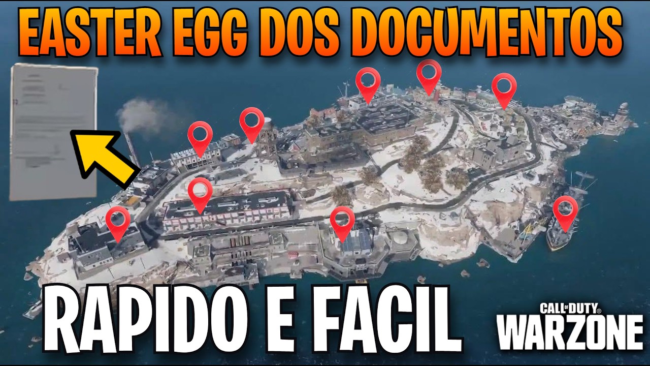COMO ACHAR OS 10 DOCUMENTOS SECRETOS NO WARZONE (REBIRTH ISLAND EASTER EGG)