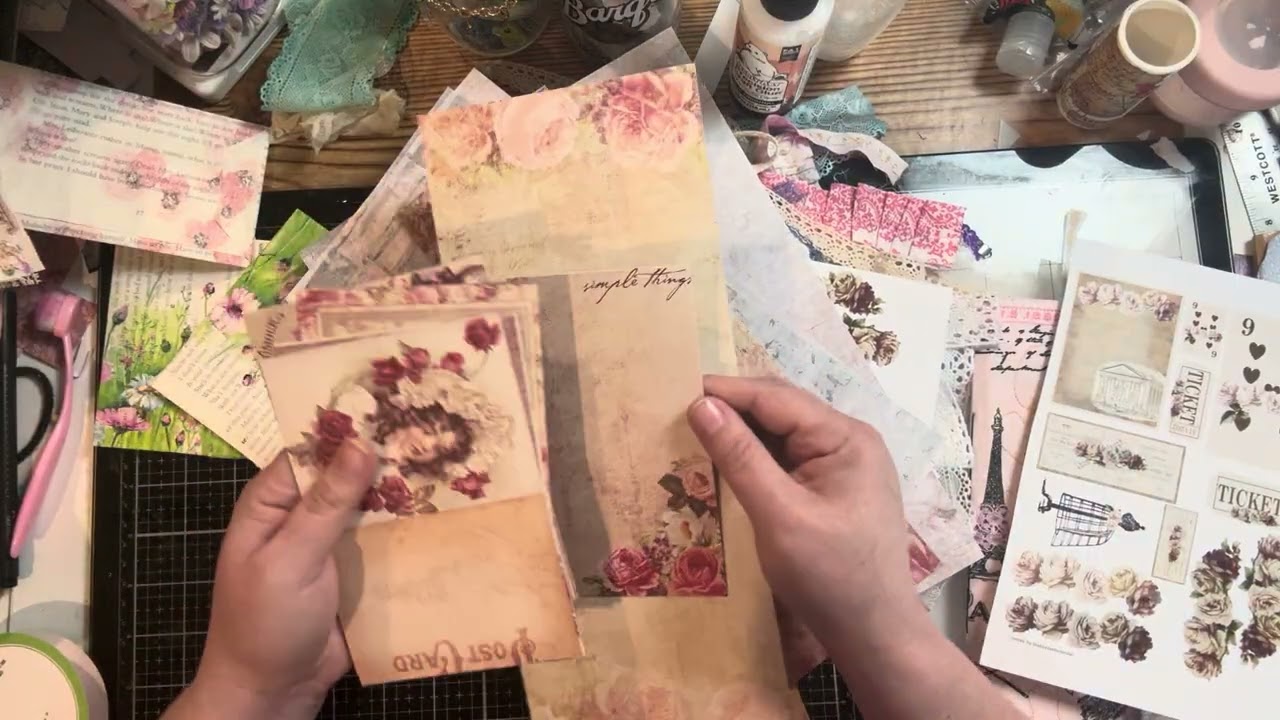 Paris Shabby Chic Junk Journal Kit ✨ Assembling a Lace & Ephemera Themed Kit