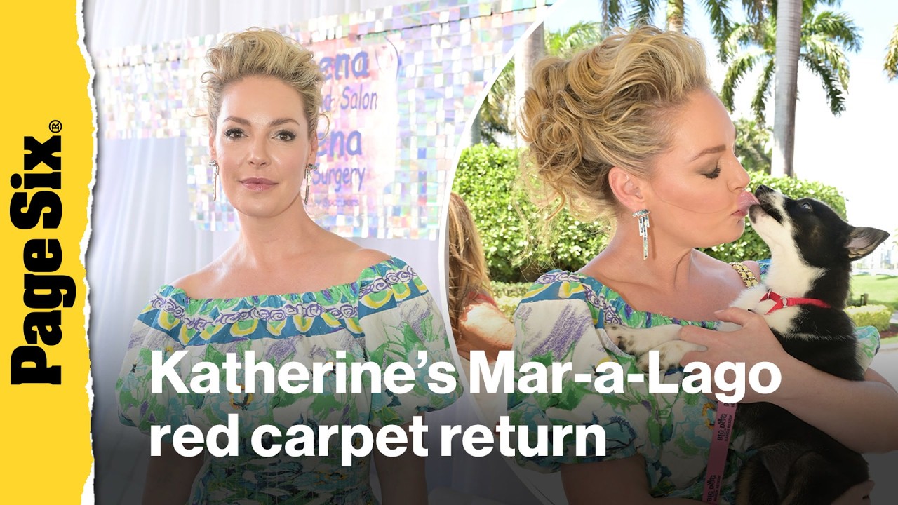 Katherine Heigl hits first red carpet in 2 years, attends dog rescue event at Mar-a-Lago