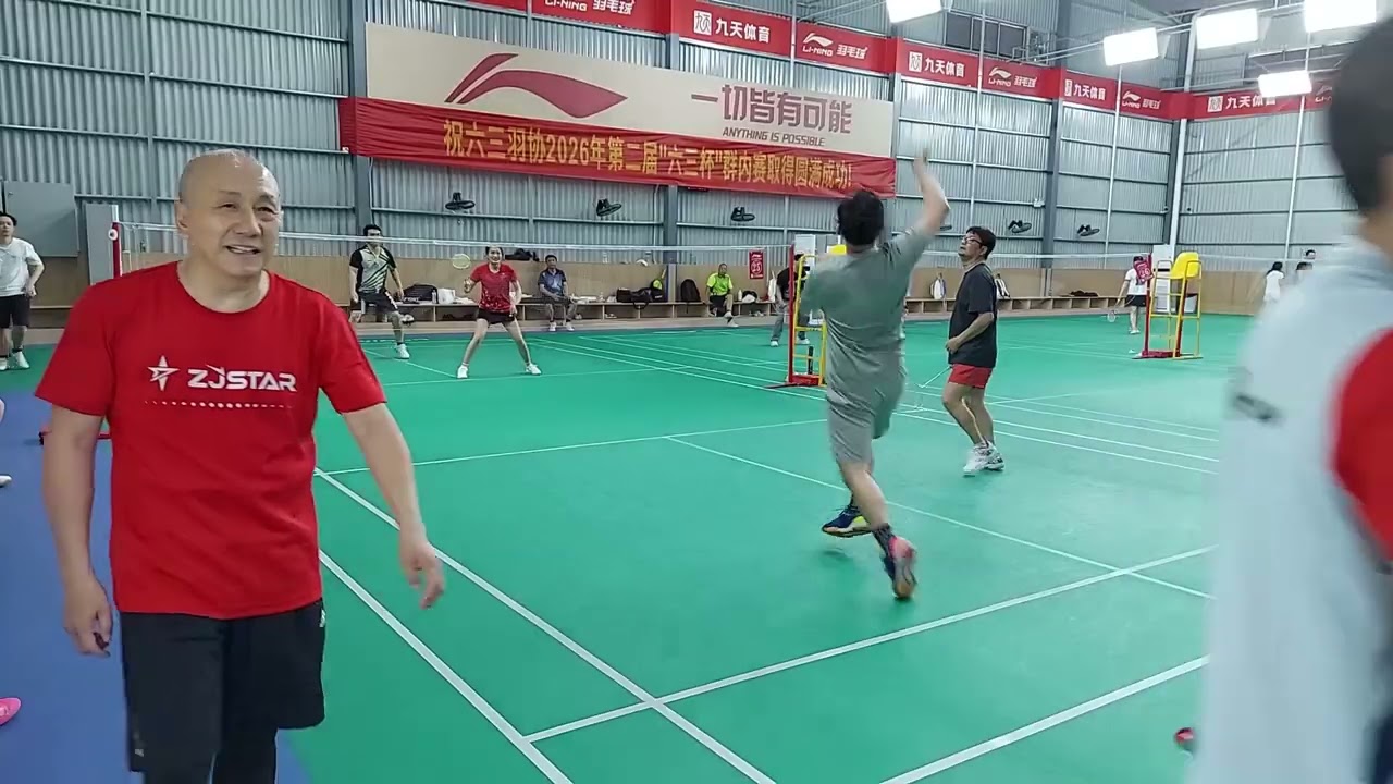 Badminton game, Zhongshan, China 3 6 26 3