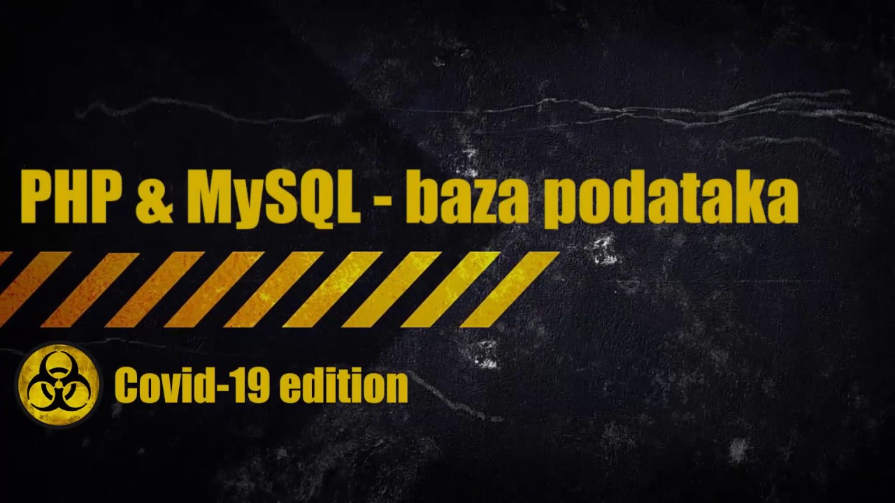 23. PHP & MySQL - Izrada baze podataka