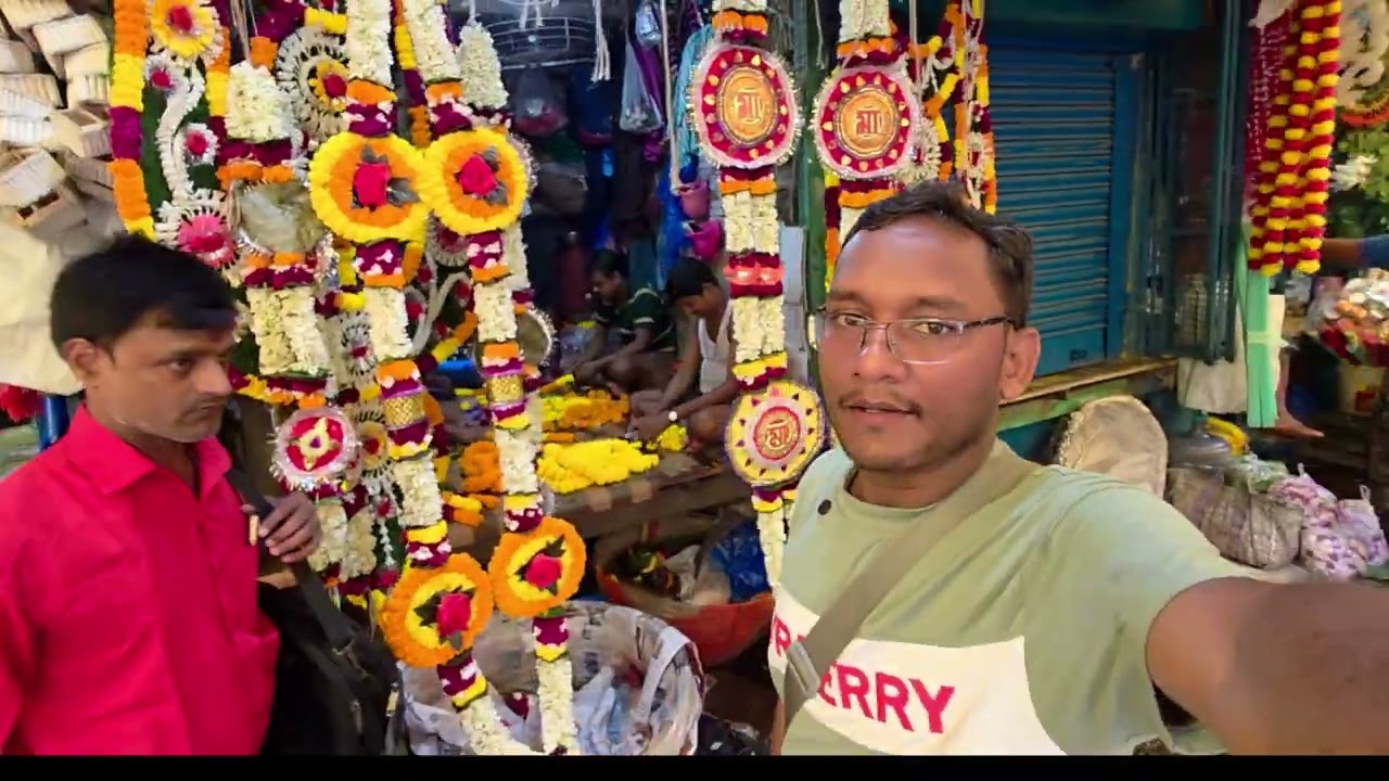 kolkota ki  Mashhur Fhoolo ki Market !!😁😁कोलकता की मसहूस फुल बाजार