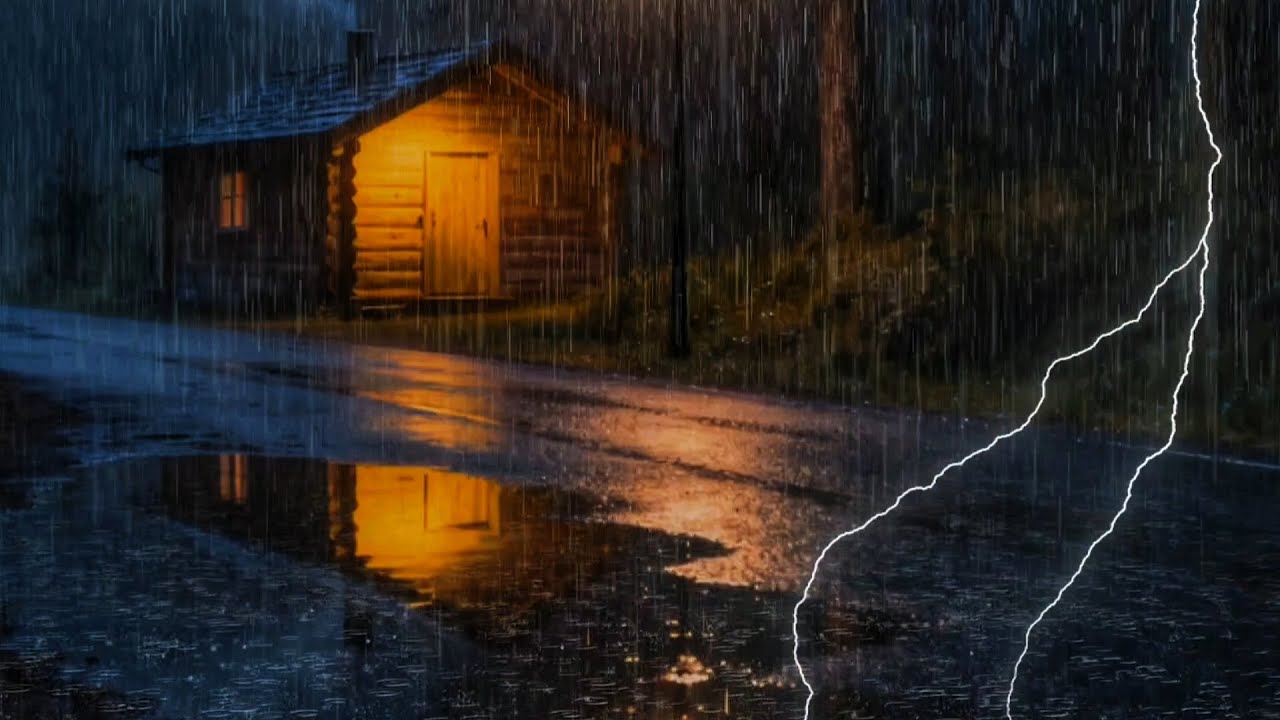Fall Asleep Instantly During Heavy Rain and Thunder | Relaxation, Meditation, and Deep Calm