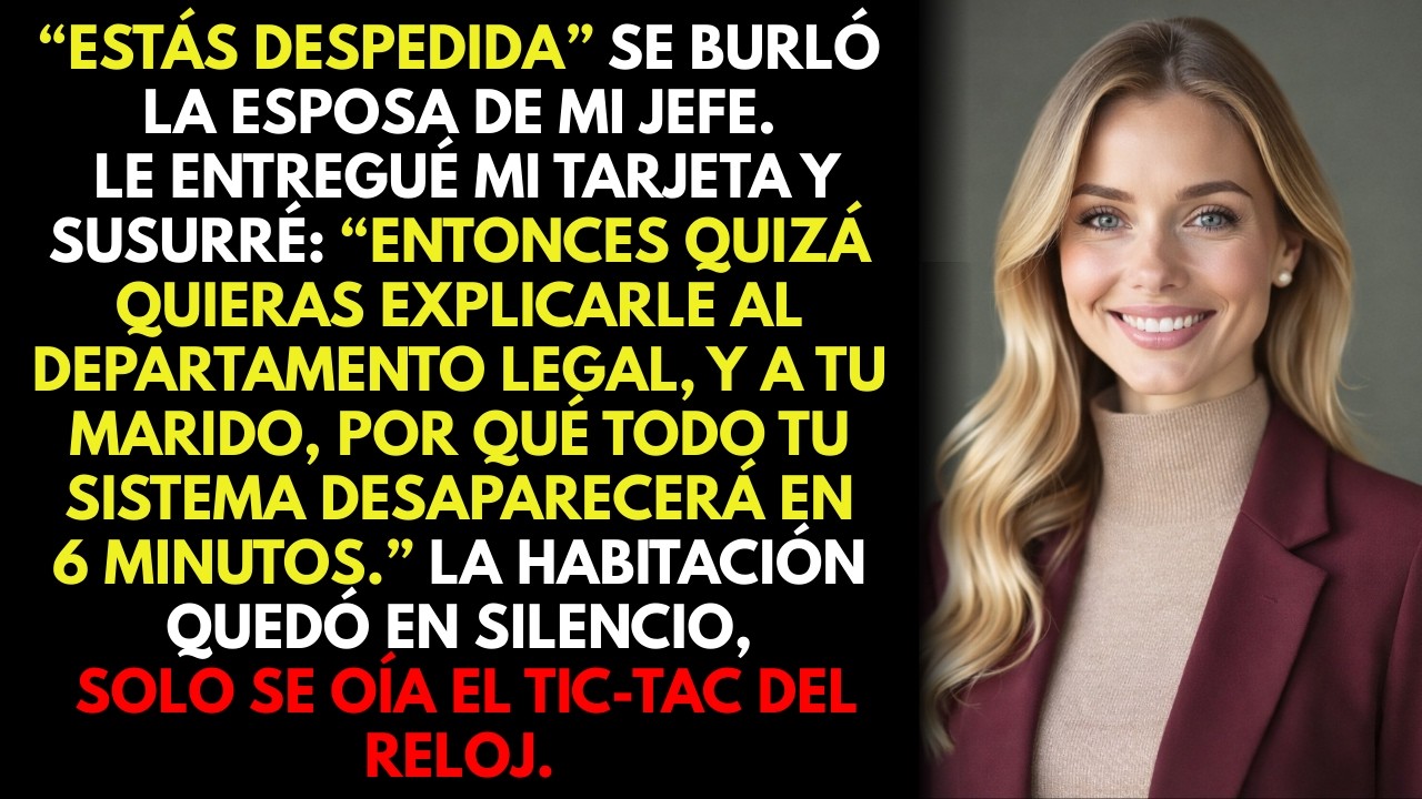 La esposa de mi jefe me despidió en público — pero al final ellos fueron los que quedaron expuestos