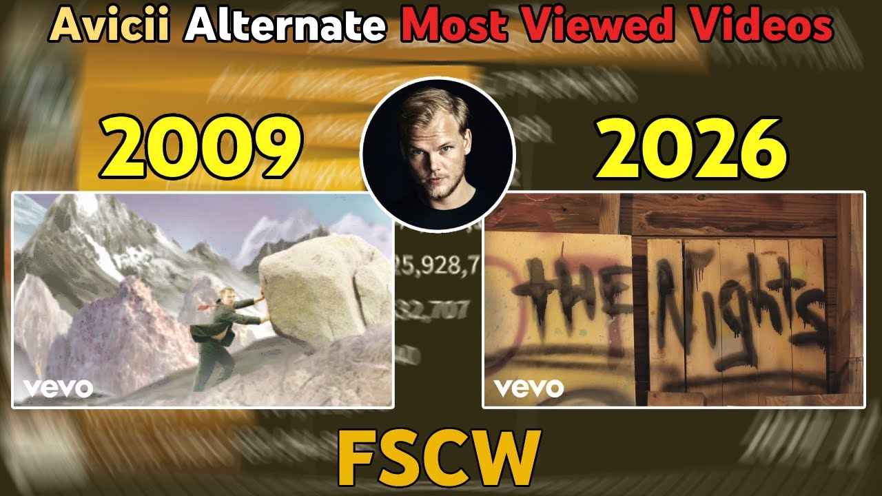 Avicii's Alternate Most Viewed Music Videos on YouTube 2009-2026