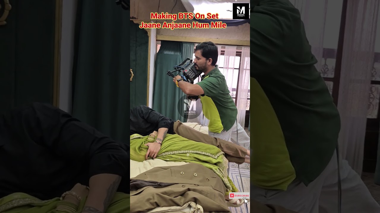 Romantic scenes Unseen BTS On Set #jaaneanjaanehummile #ayushikhurana #bharatahlawat #shorts