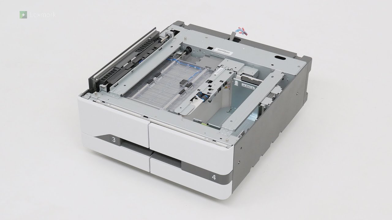 CS943/CX942/CX943/CX944/XC9445/XC9455/XC9465&mdash;Installing the 2000-sheet tandem tray