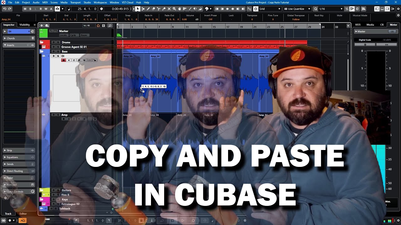 Cubase 11 Tutorial - 4 Ways to Copy and Paste Events.