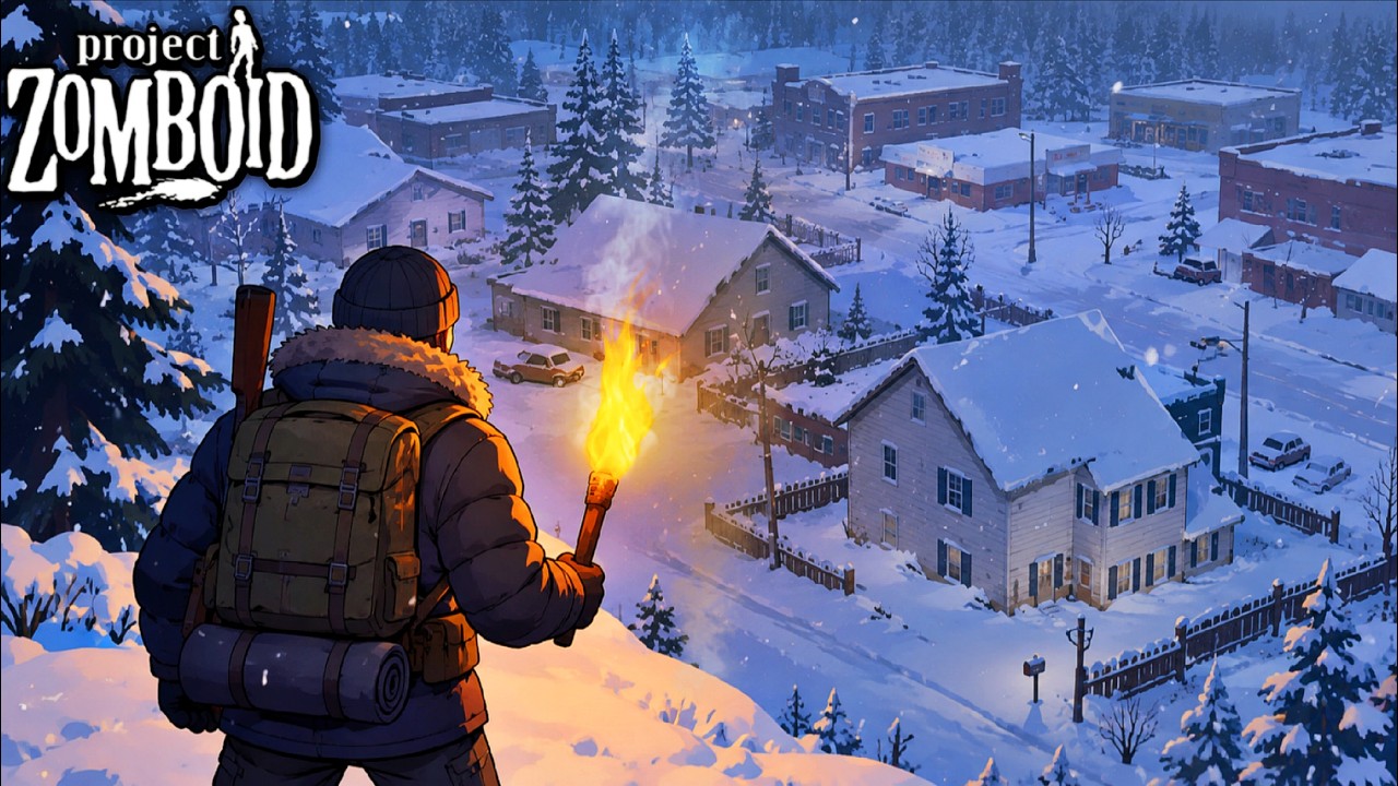 Posso Sobreviver por 30 Dias no INVERNO PERMANENTE do Project Zomboid?