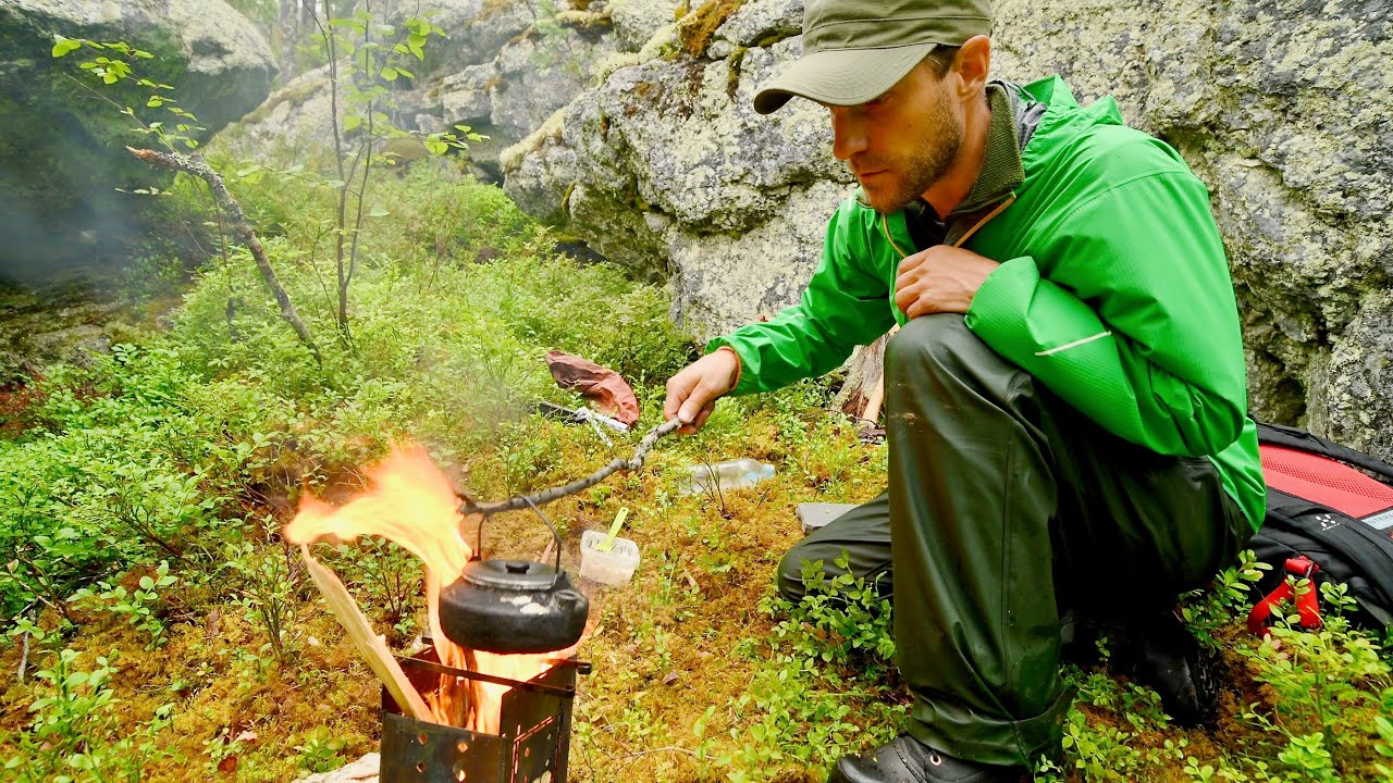 After the Rain - Making Fire and Coffee in the Woods