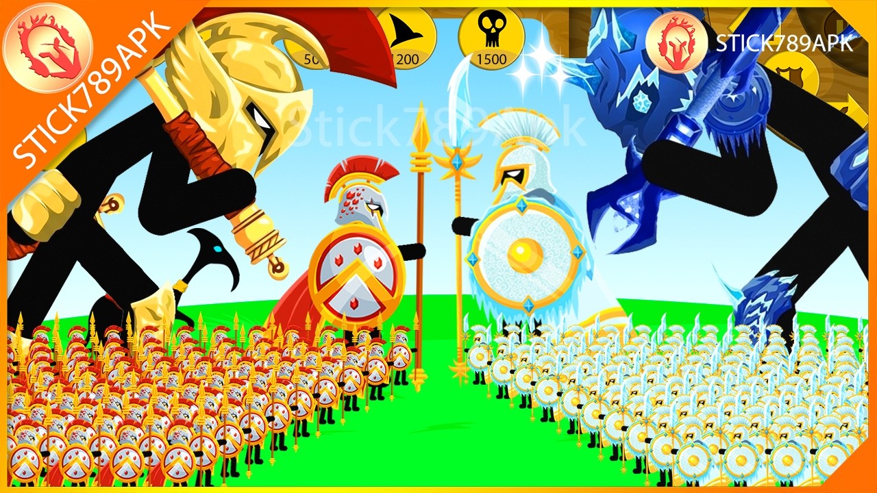 STICKMAN GOLDEN GRIFFON, ATREYOS VS GOLDEN SPEAROS, FINAL BOSS ICE | Stick War Legacy | Stick789Apk