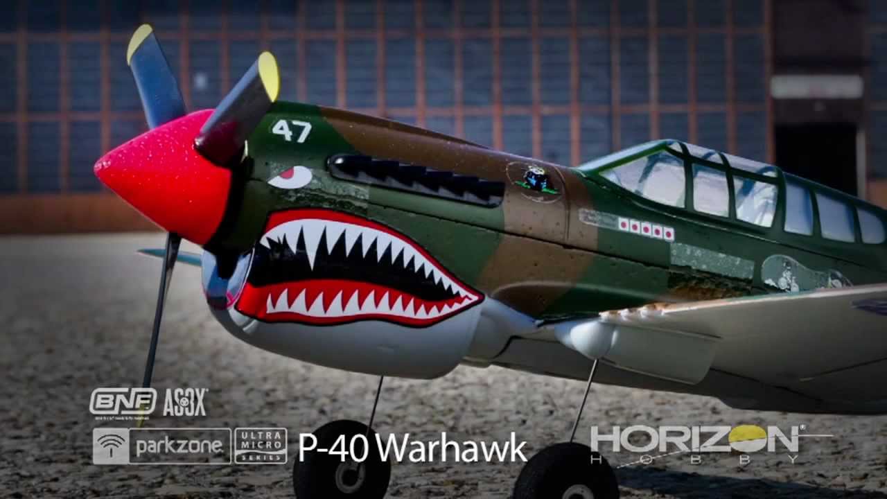 Ultra Micro P-40 Warhawk BNF with AS3X&reg; Technology by ParkZone