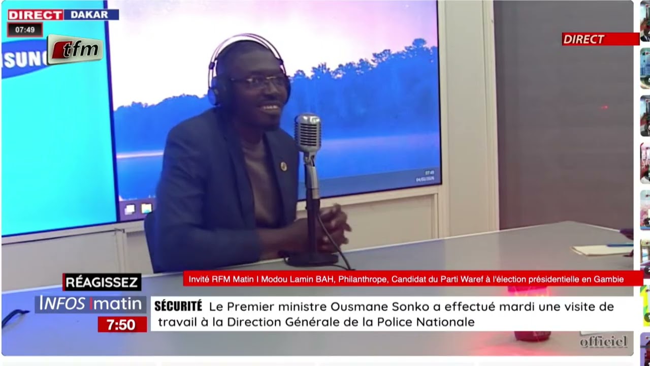 l'invite de rfm matin | Modou Lamine BAH, philanthrope, candit du parti Waref