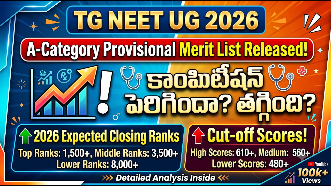 TG NEET UG 2026 MBBS & BDS A-Cat Provisional Merit List OUT 🚨 | 🔥 Grievance ఎలా Submit చేయాలి?