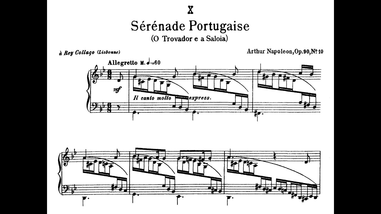 Arthur Napoleão - Sérénade portugaise (Estudo para virtuoses No.10) (Karin Fernandes, piano)
