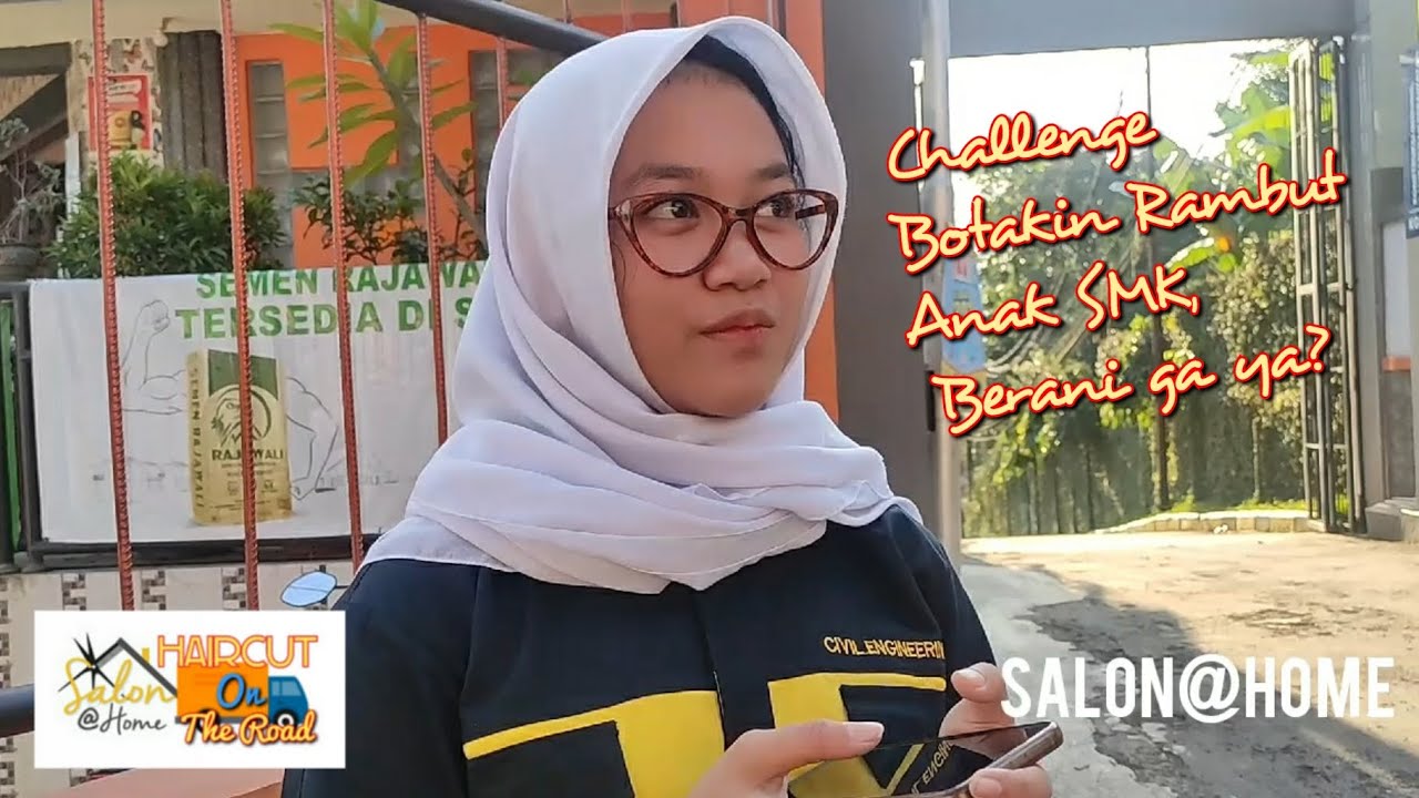 HAIRCUT ON THE ROAD 8 - BOTAK? ATAU MULLET ? Challenge Potong Rambut ( Highschool Girl Haircut )