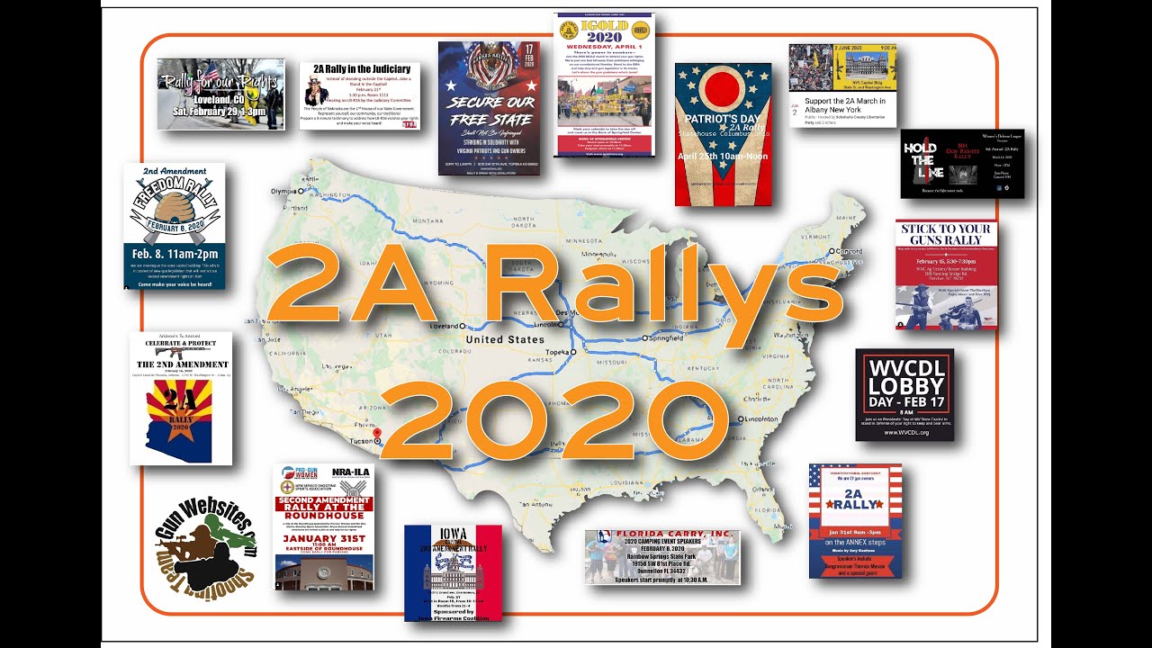 2A Rallys 2020 - 9 Rallys so far, List of 31 Second Amendment Rallys in 2020  #2ARally2020 #2Ain2020