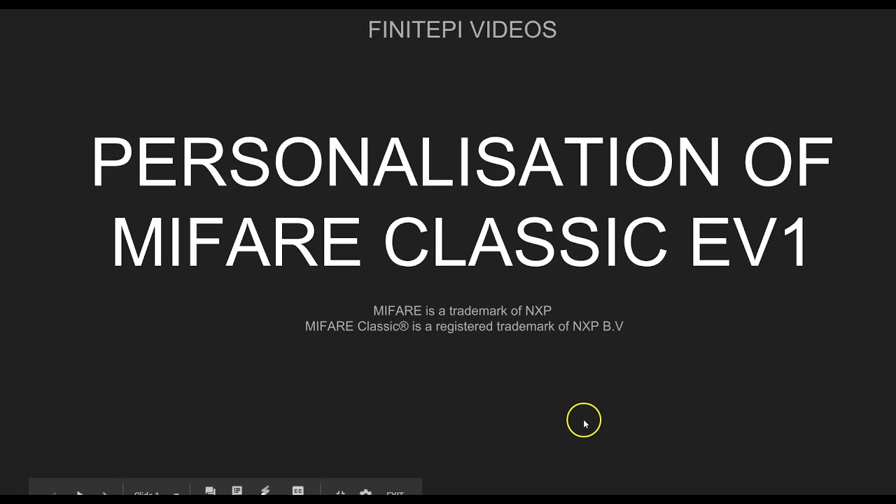 Mifare Classic EV1 UID personalisation options - 1