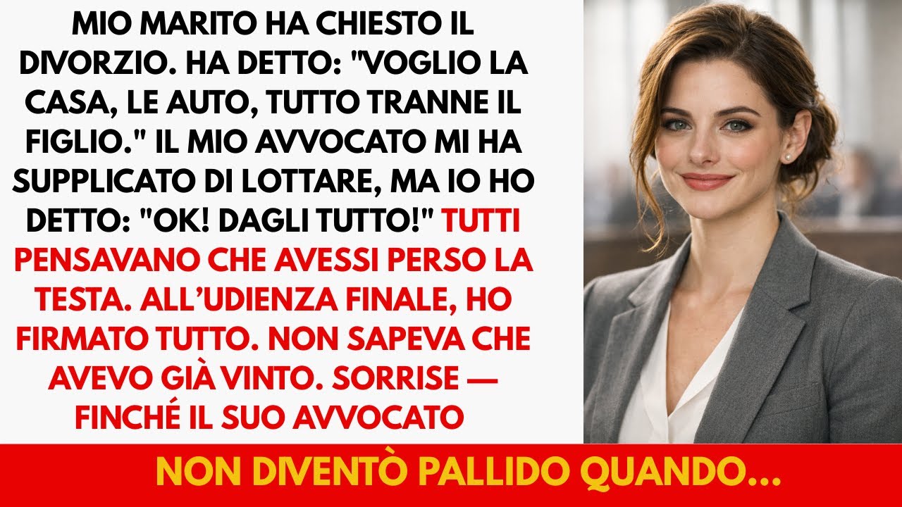 Mio marito ha preso tutto nel divorzio — io ho sorriso e ho detto “Grazie”.