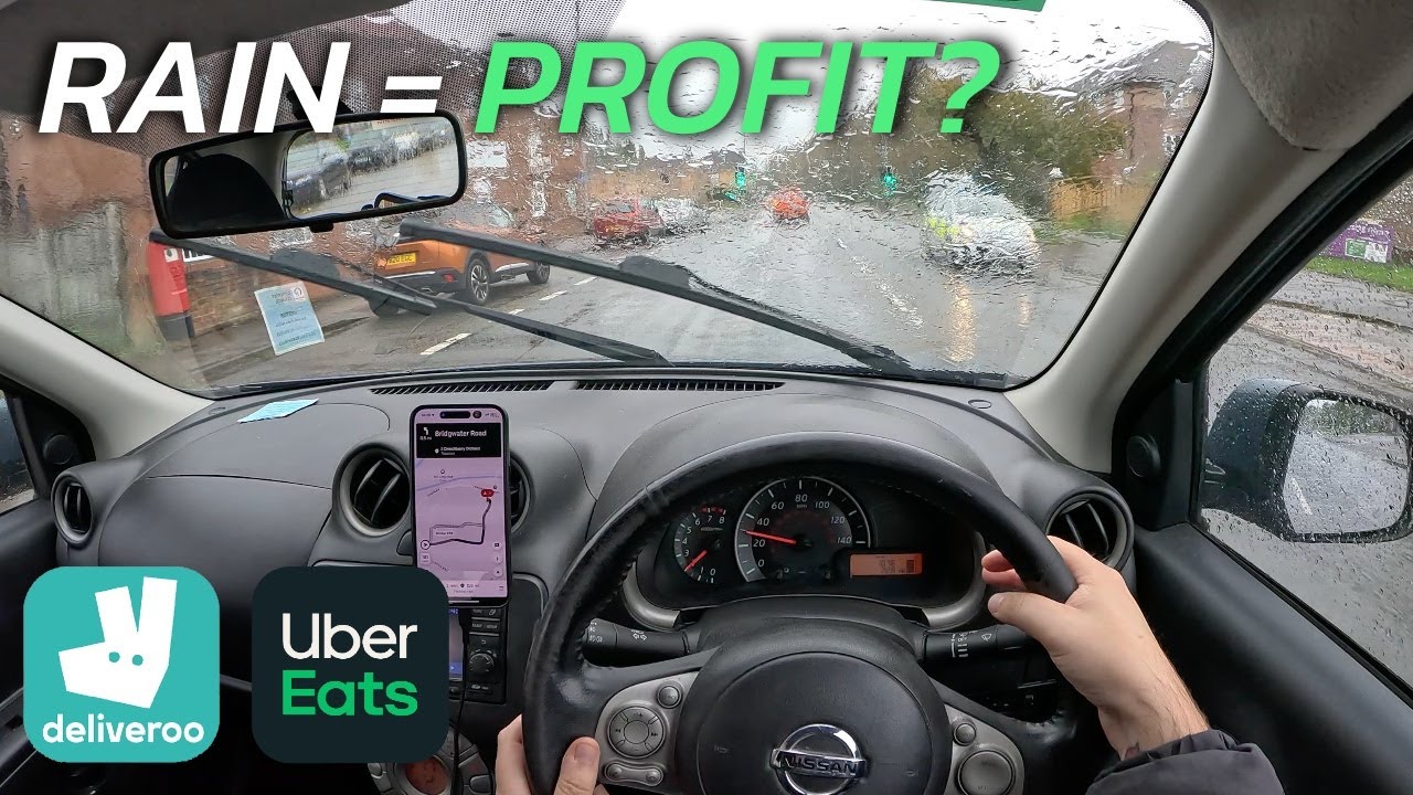 I Tried a 9-to-5 Food Delivery Shift in WET Weather - Does Rain Make a Difference?
