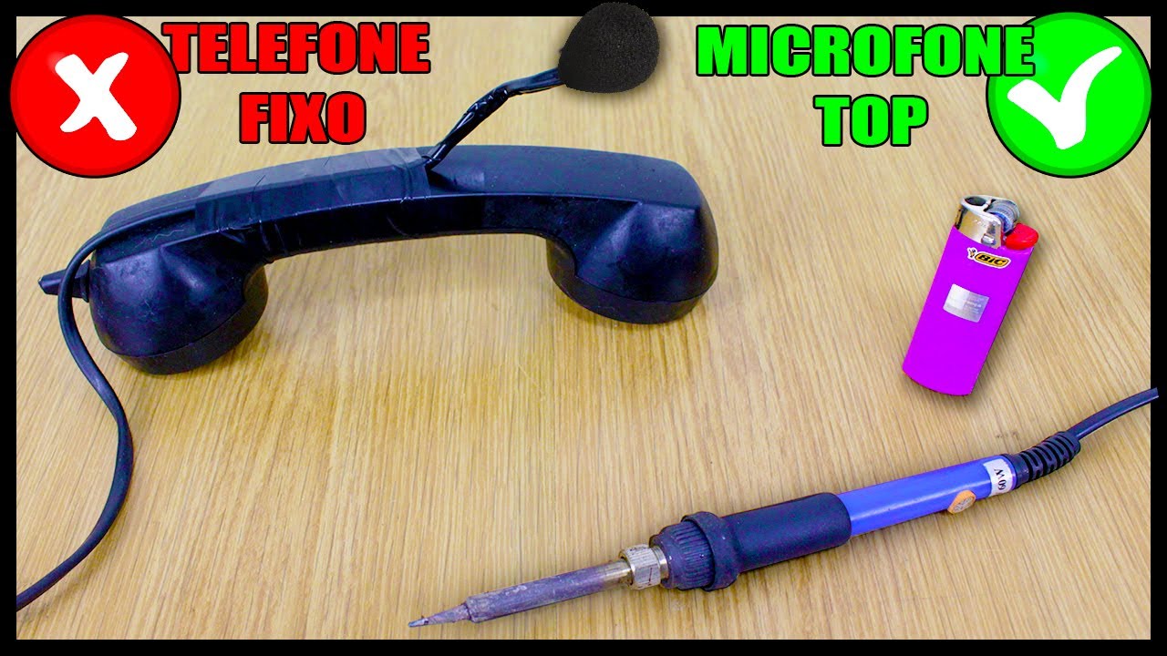 Como Fazer um Microfone Top com o Telefone Velho