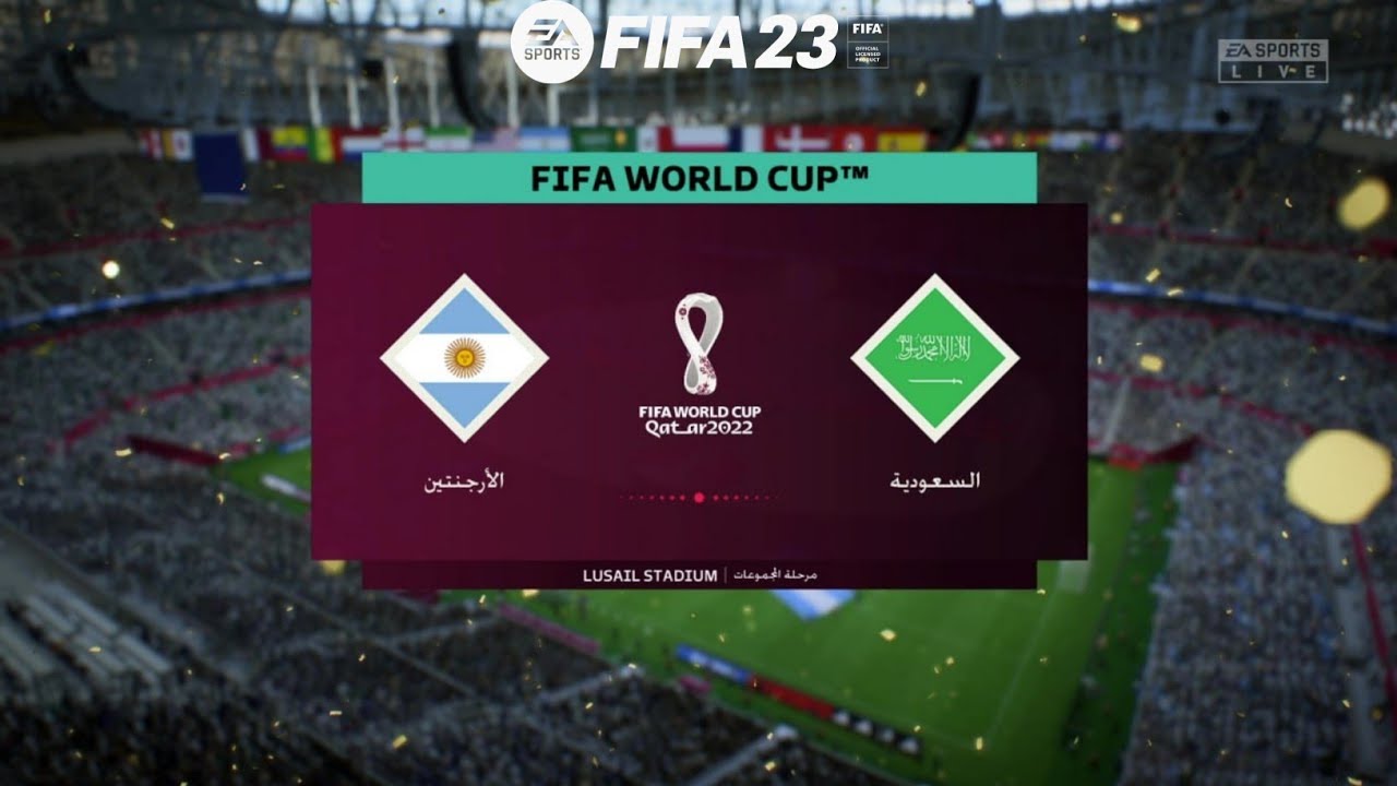 فيفا 23 | مباراة الارجنتين ضد السعودية | كأس العالم - تعليق عربي FIFA23