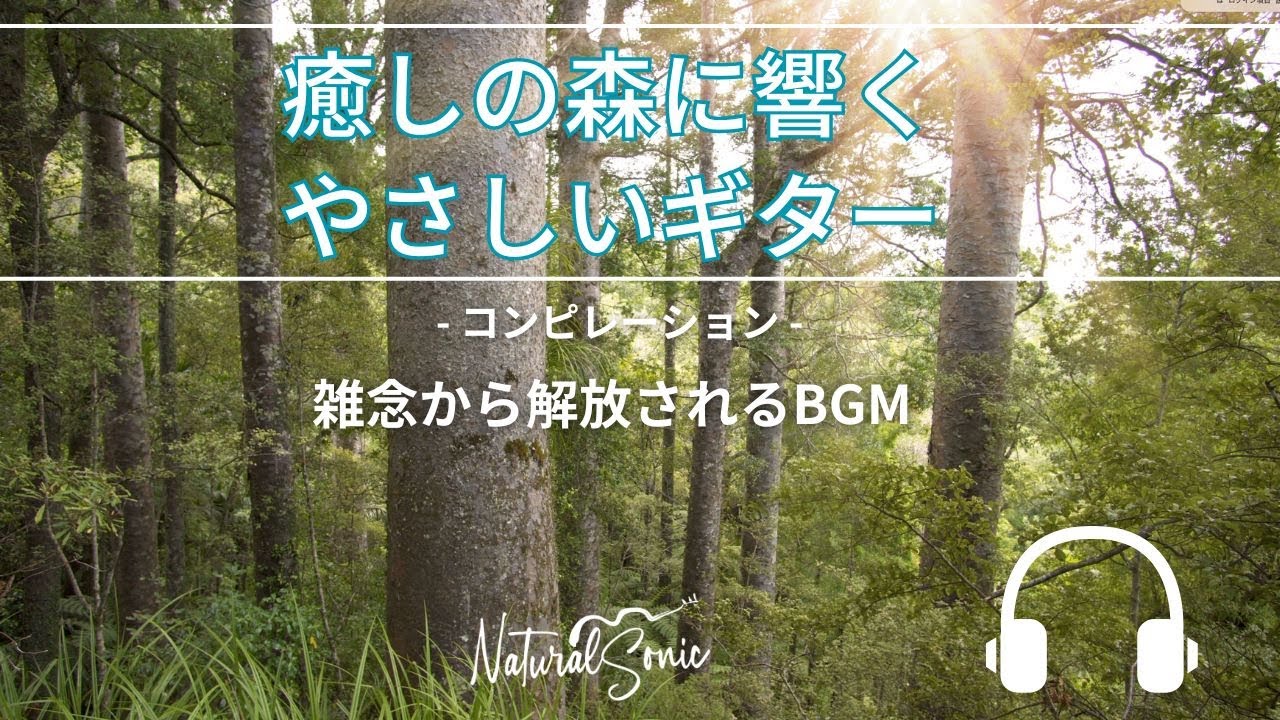 NaturalSonic「癒しの森に響くやさしいギター 」コンピレーション - 雑念から解放されるBGM -