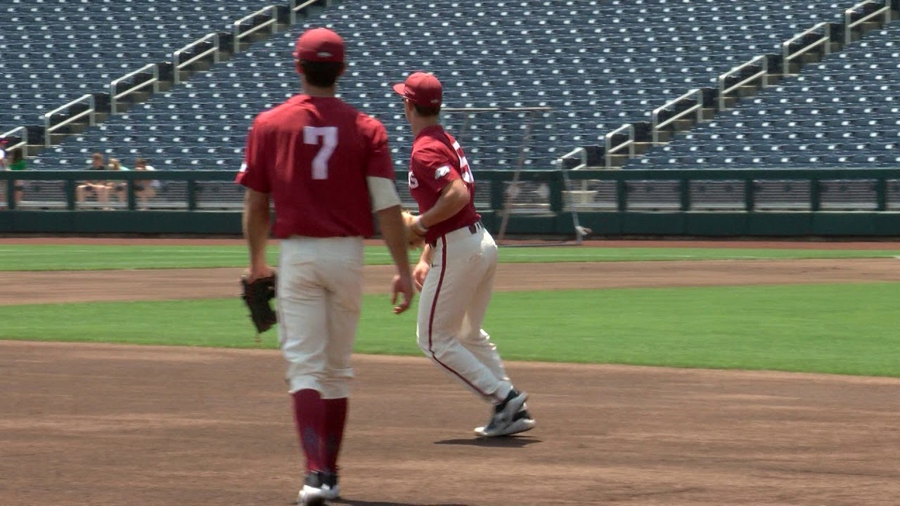 Arkansas Practice at TD Ameritrade Park CWS 2018