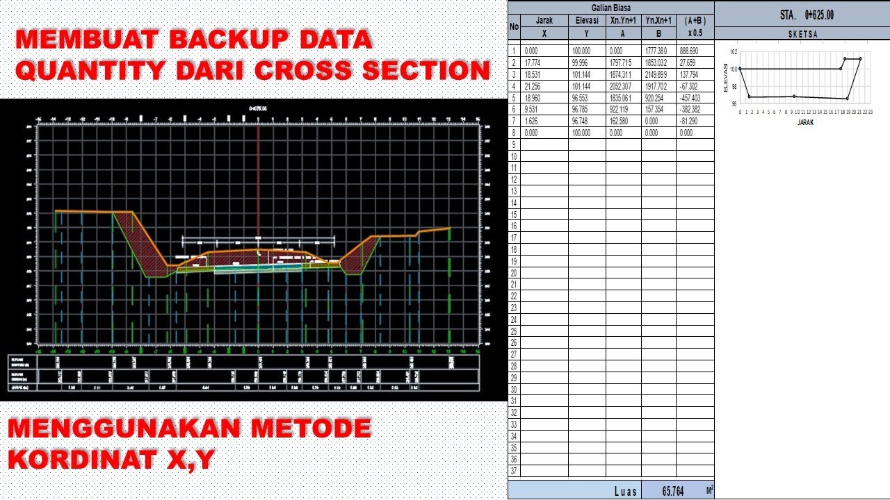 Cara Membuat Backup Data Galian Timbunan dengan Metode Kordinat