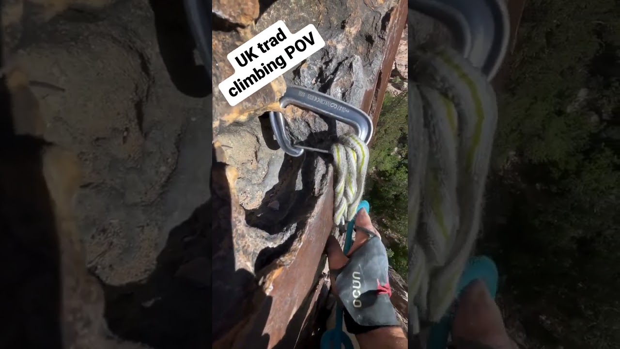 Epic UK Trad Climbing Adventure: POV Challenge 🇬🇧⛰️ #climbing #rockclimbing