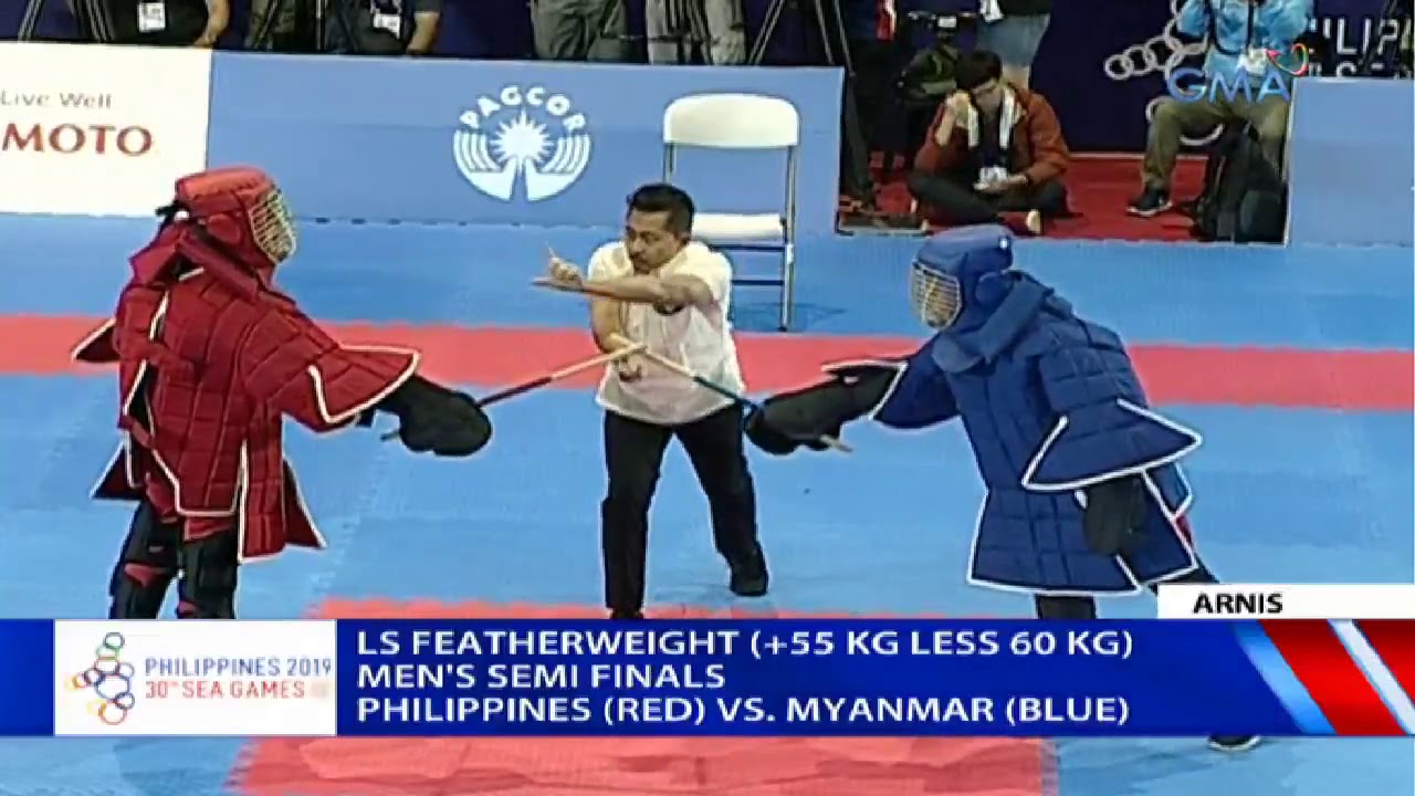 SEA Games 2019 - PHL VS MYA on LS Featherweight Men’s Arnis Semi Finals | GMA Integrated News