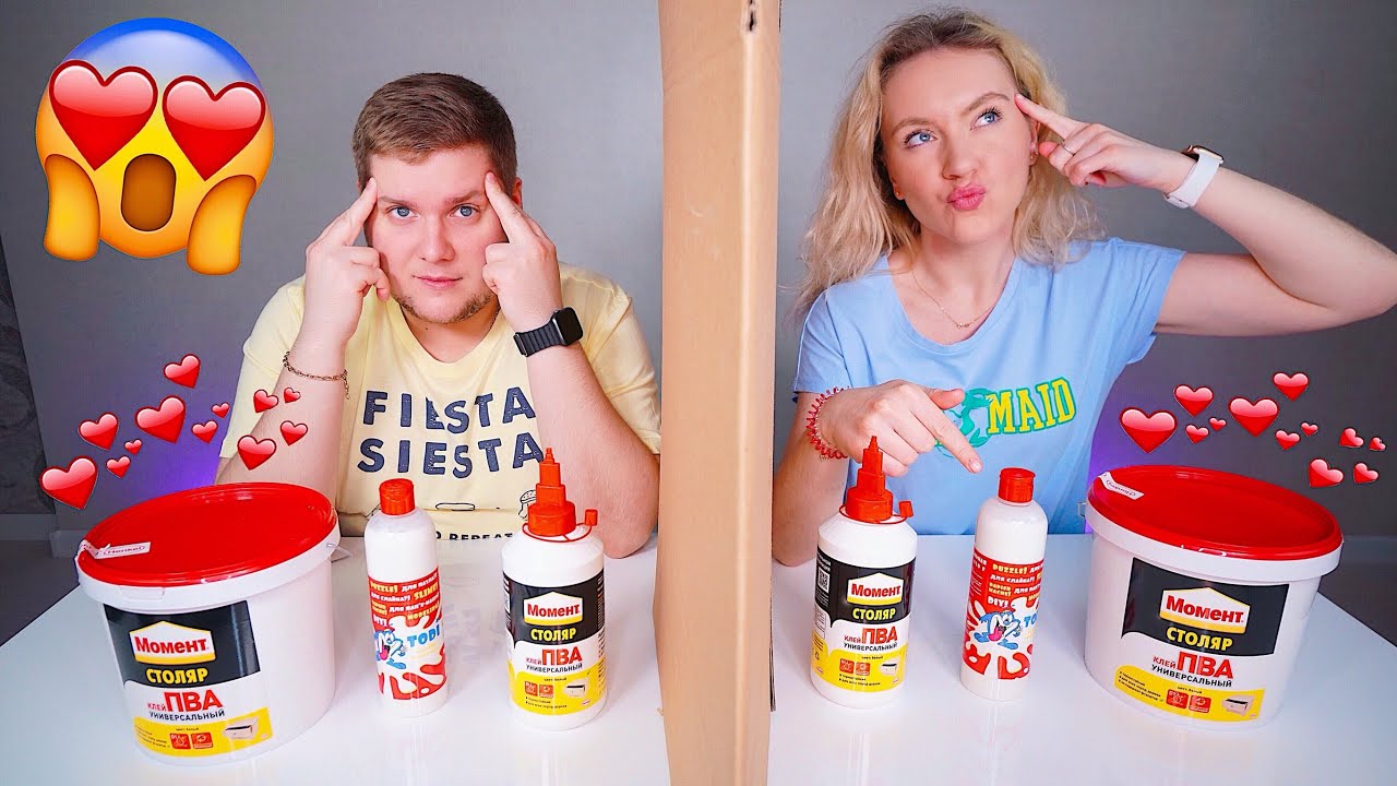ТЕЛЕПАТИЯ СЛАЙМ ЧЕЛЛЕНДЖ 😱 Лизун из случайных ингредиентов TWIN TELEPATHY SLIME CHALLENGE