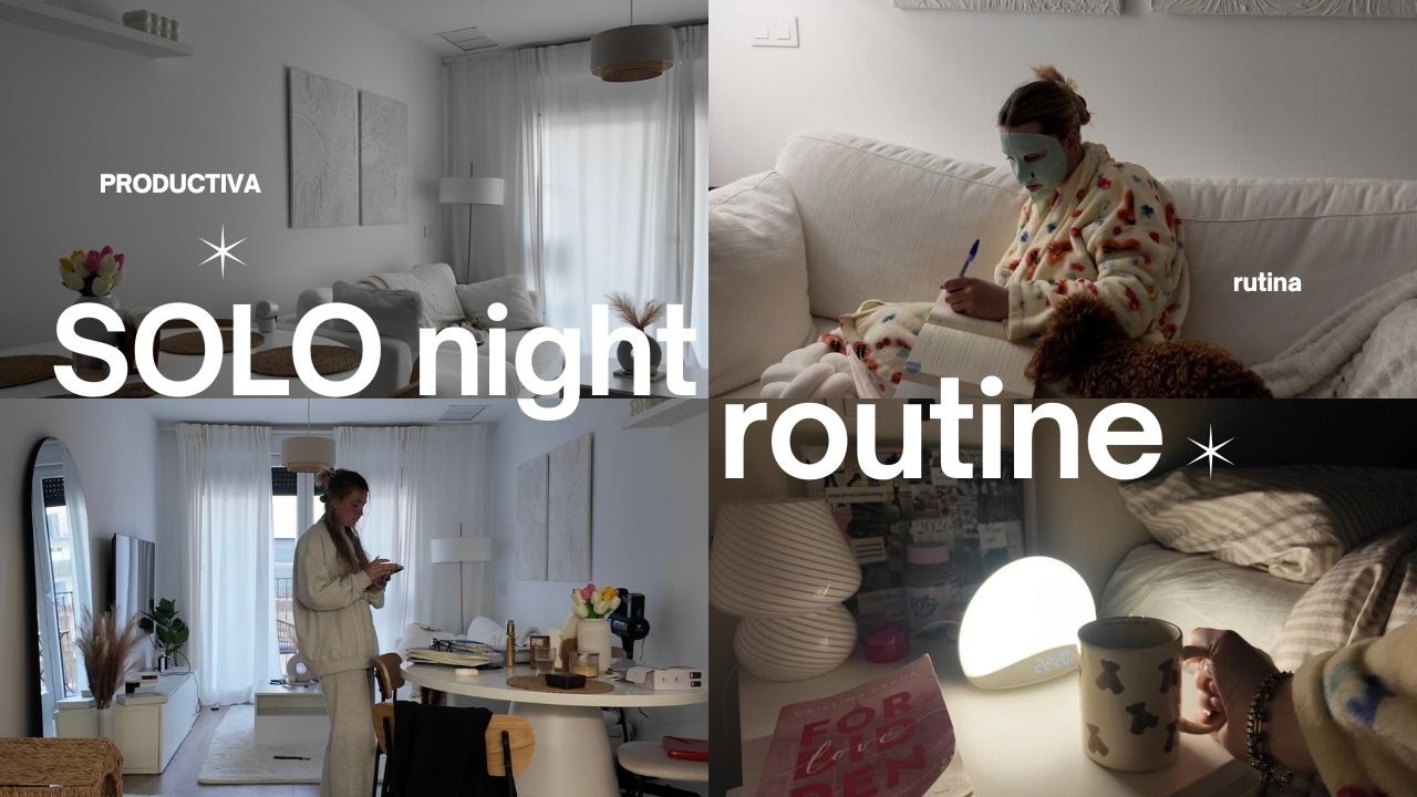 MI RUTINA DE NOCHE *sola* | organización, rutina, journal, habitos, aesthetic...