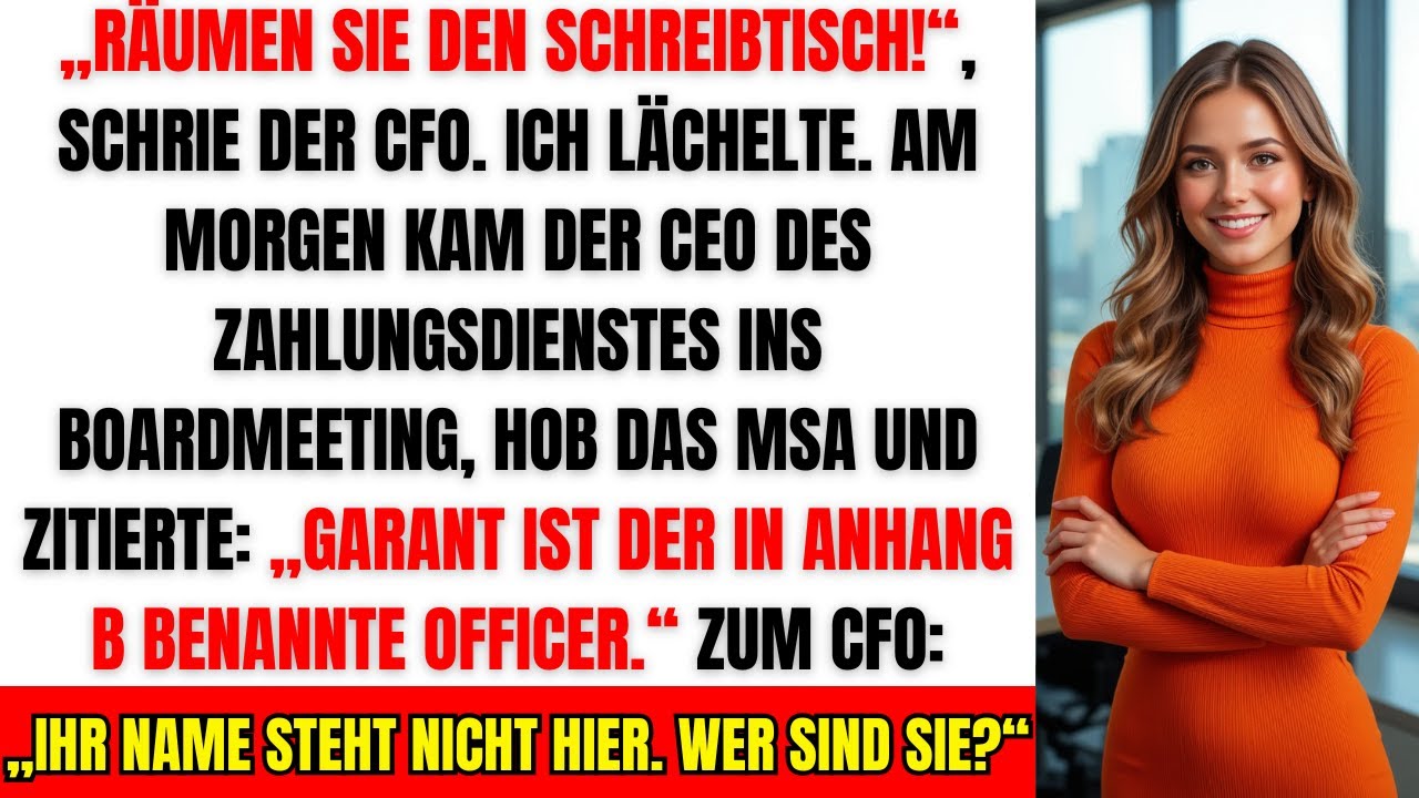 Der CFO feuerte sie – 48 Stunden später war SEIN Name gelöscht